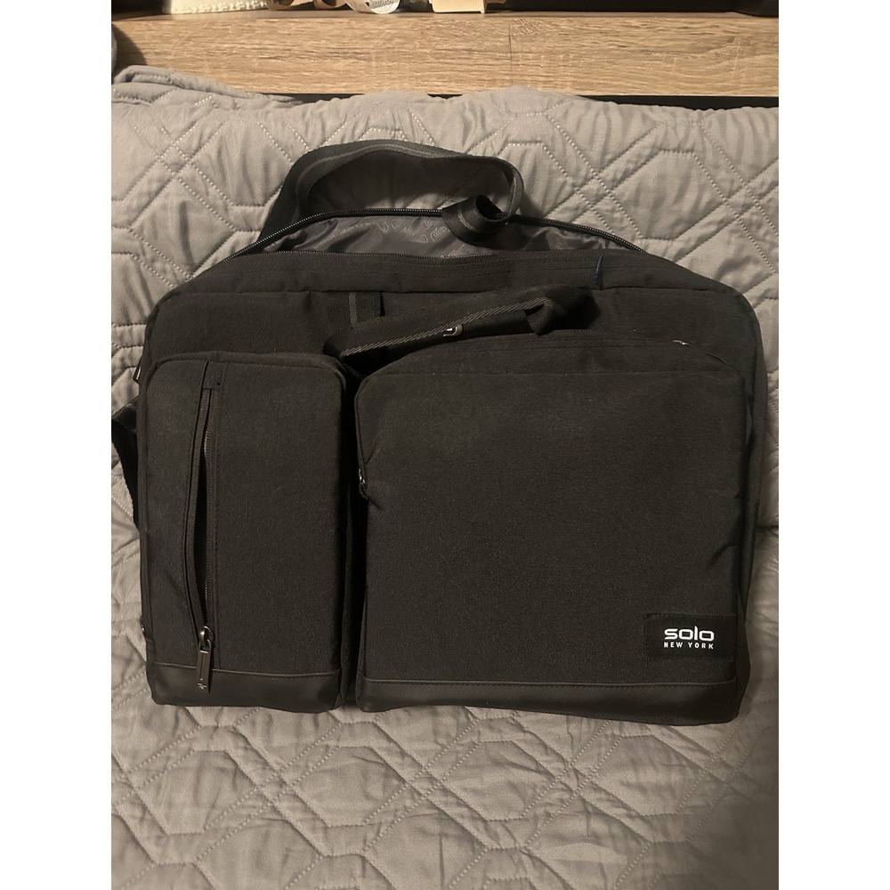 Solo New York Duane Hybrid Briefcase Backpack 15.6" Laptop, Black